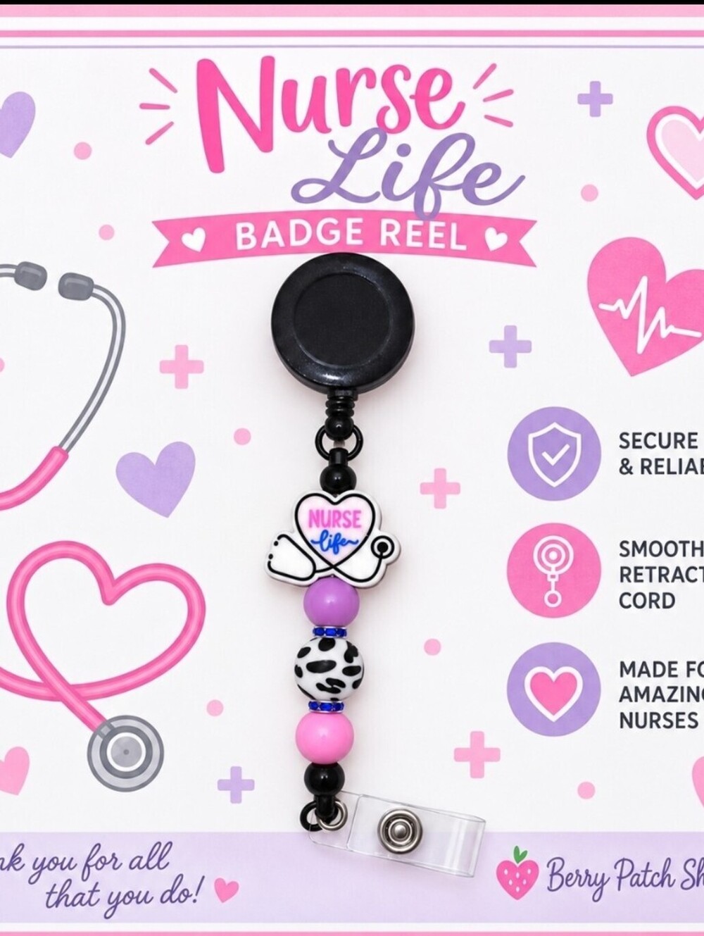 Nurse Life Retractable Lanyard Cardholder ID Badge